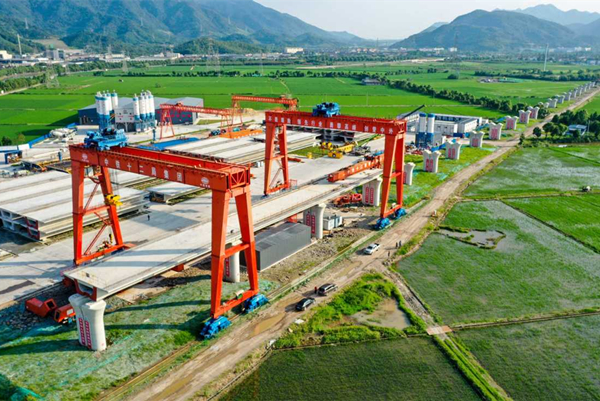 Construction of Jinhua-Ningbo railway in full swing