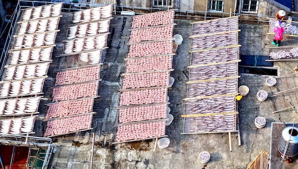 Sun-dried seafood season shines at Ningbo's Shipu Port