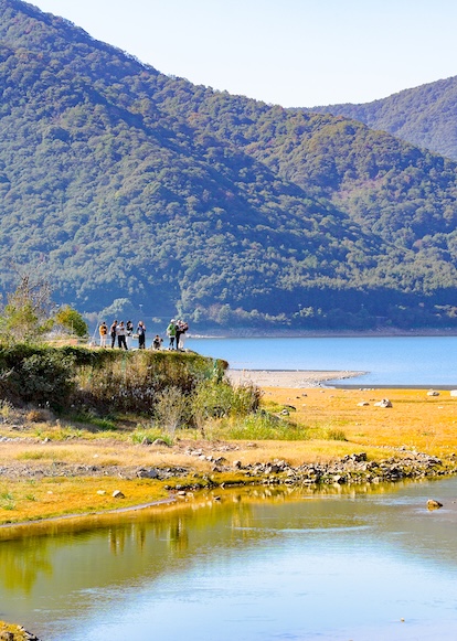Autumn beauty draws crowds to Ningbo's Taibai Lake forest